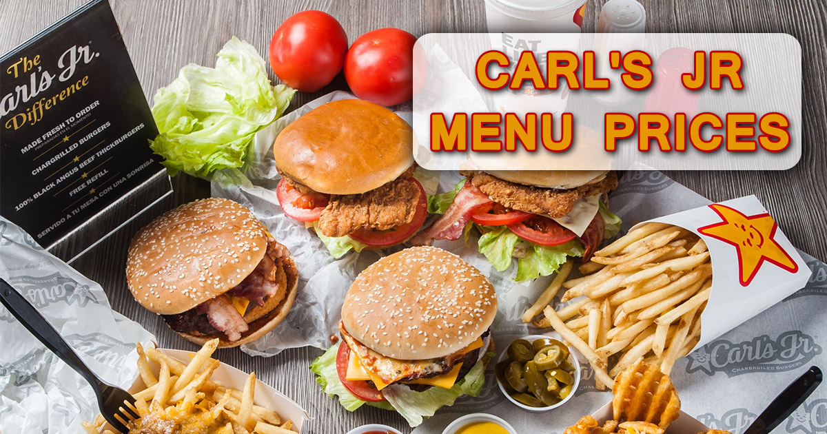 Carl's Jr menu prices image