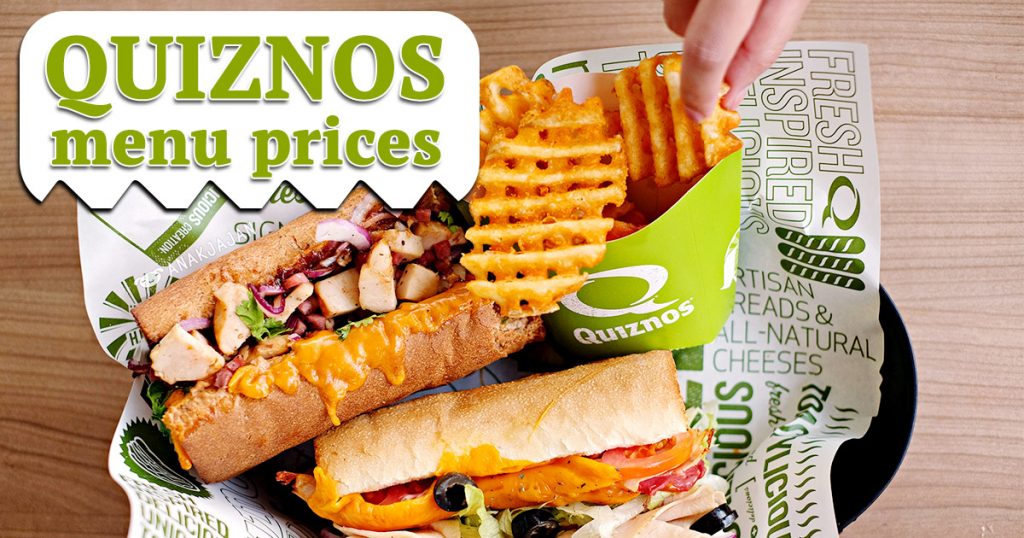 quiznos menu prices image