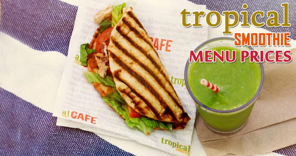 tropical smoothie menu prices image