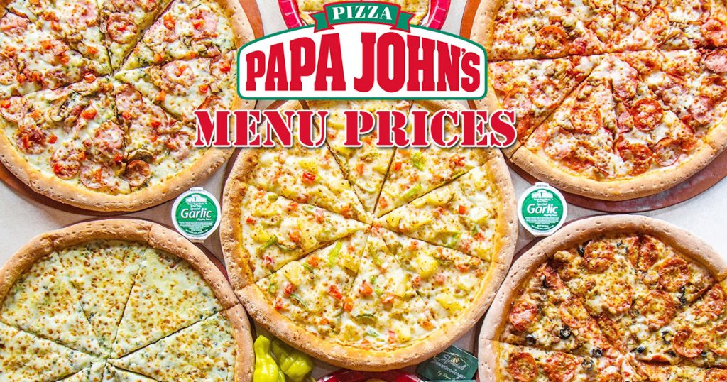 papa johns menu prices image