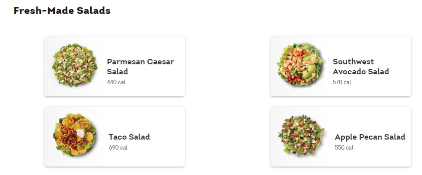 Wendy's Salads Calories Image