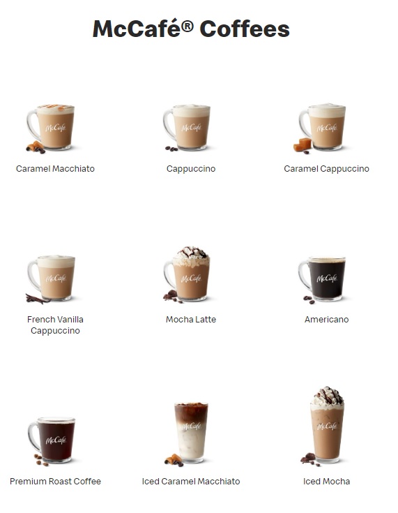mcdonalds coffee prices image
