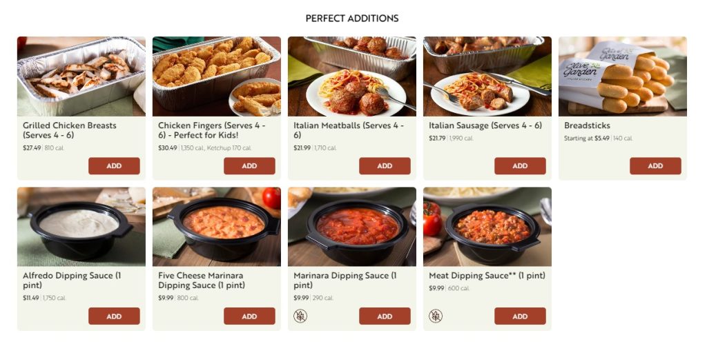 Olive Garden Perfect Additions Image