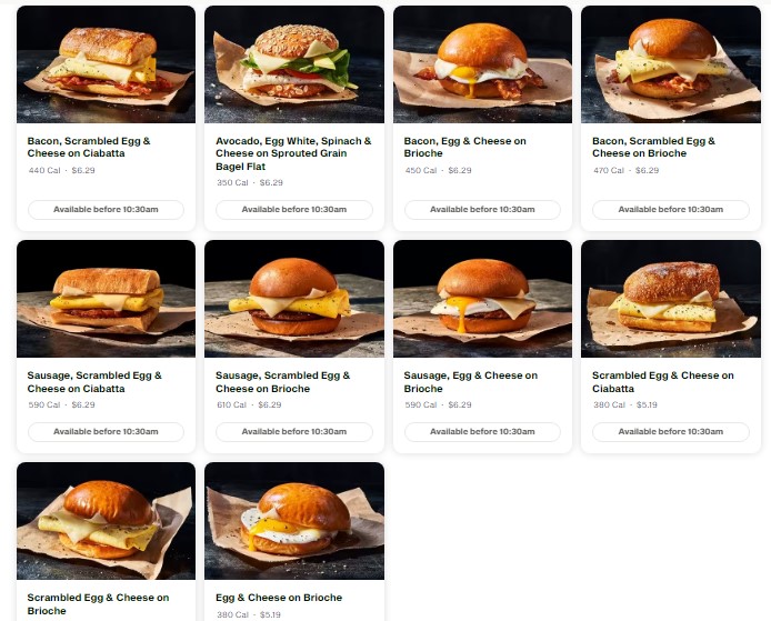 Panera Sandwiches List Image